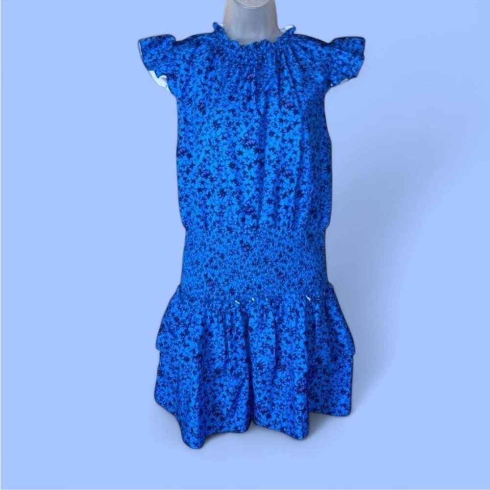 NWOT Shein Smocked waist mock neck Dress Lg